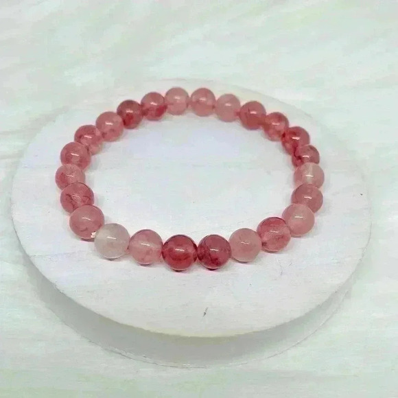 Mauvy Spar Stone Beaded Bracelet - Picture 3 of 5